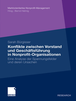 cover image of Konflikte zwischen Vorstand und Geschäftsführer in Nonprofit-Organisationen